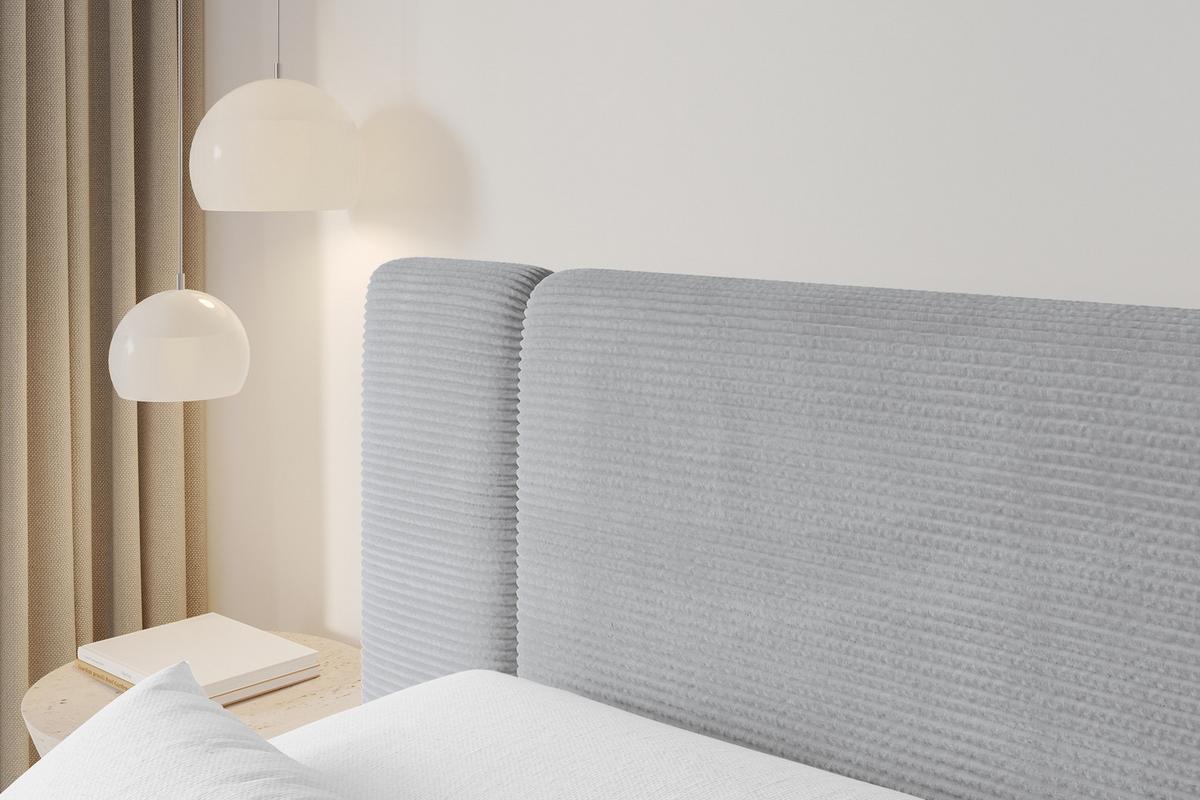 BOXBETT mit Matratze H3 - EVON Zanozek - 180x200 cm Grau - Graubraun, Holzwerkstoff (180/200cm) - ALTDECOR
