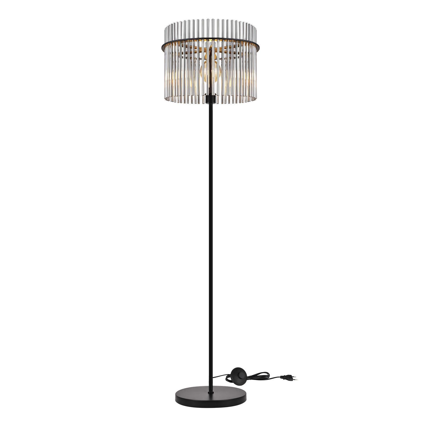 STEHLAMPE Lumistad 38/30/154 cm - Schwarz, Glas/Metall (38/30/154cm) - ZMH