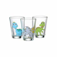 KINDERGLÄSER Dino bunt 200 ml 3-tlg. - Multicolor, Glas (0.2L) - Ritzenhoff Breker