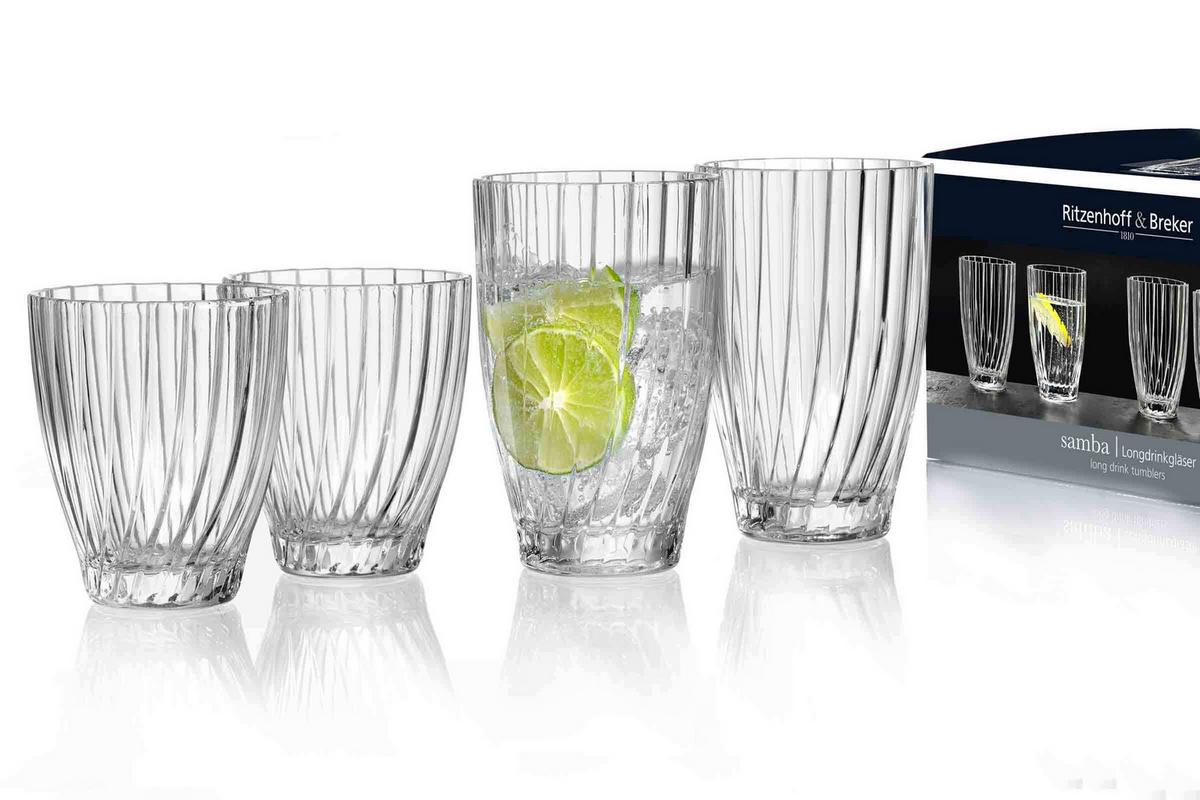 TRINKGLÄSER-SET Samba transparent 12-tlg. - Transparent, Glas (0.001L) - Ritzenhoff Breker