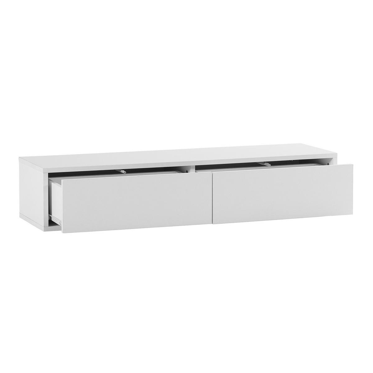 KONSOLENTISCH schwebender Auri 2 schubladen Weiß - Weiß, Holzwerkstoff (100/20/30cm) - VS Venta-stock