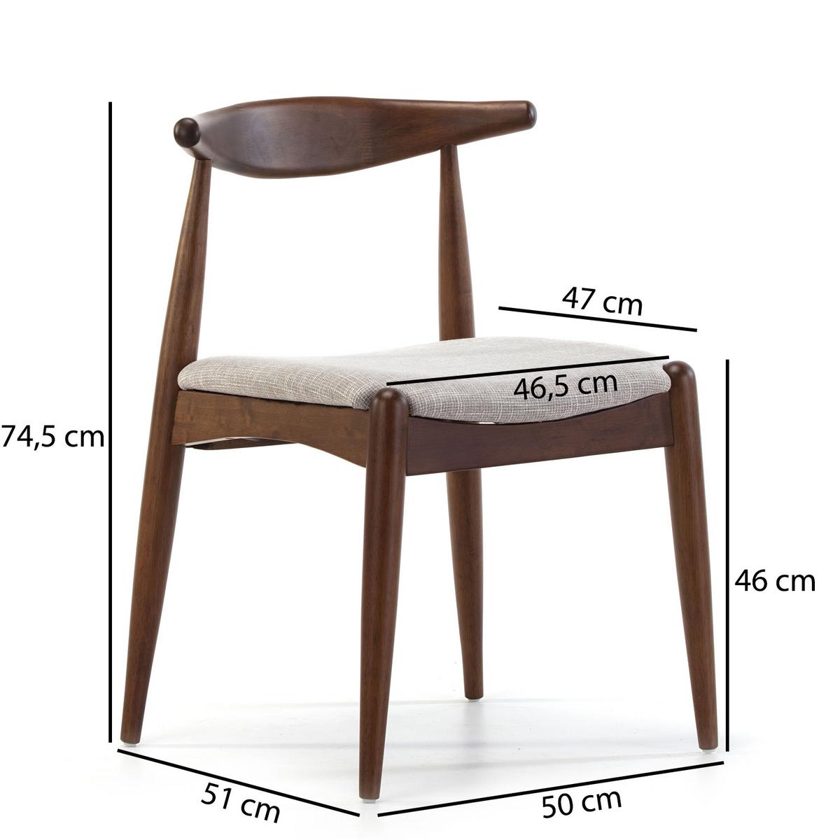 STUHL 2er-Set Corzo Nussbaum Farbe - Walnussfarben, Holz (50/74/52cm) - VS Venta-stock