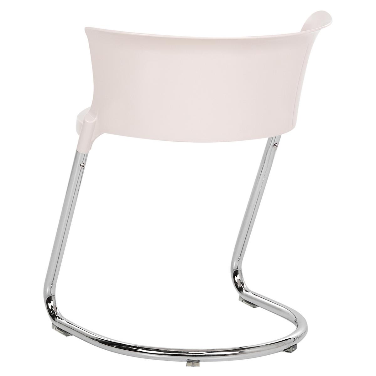 ESSZIMMERSTUHL 2er Set Cremeweiß Oshkosh - Silberfarben/Creme, Kunststoff (47/63/50cm) - Beliani