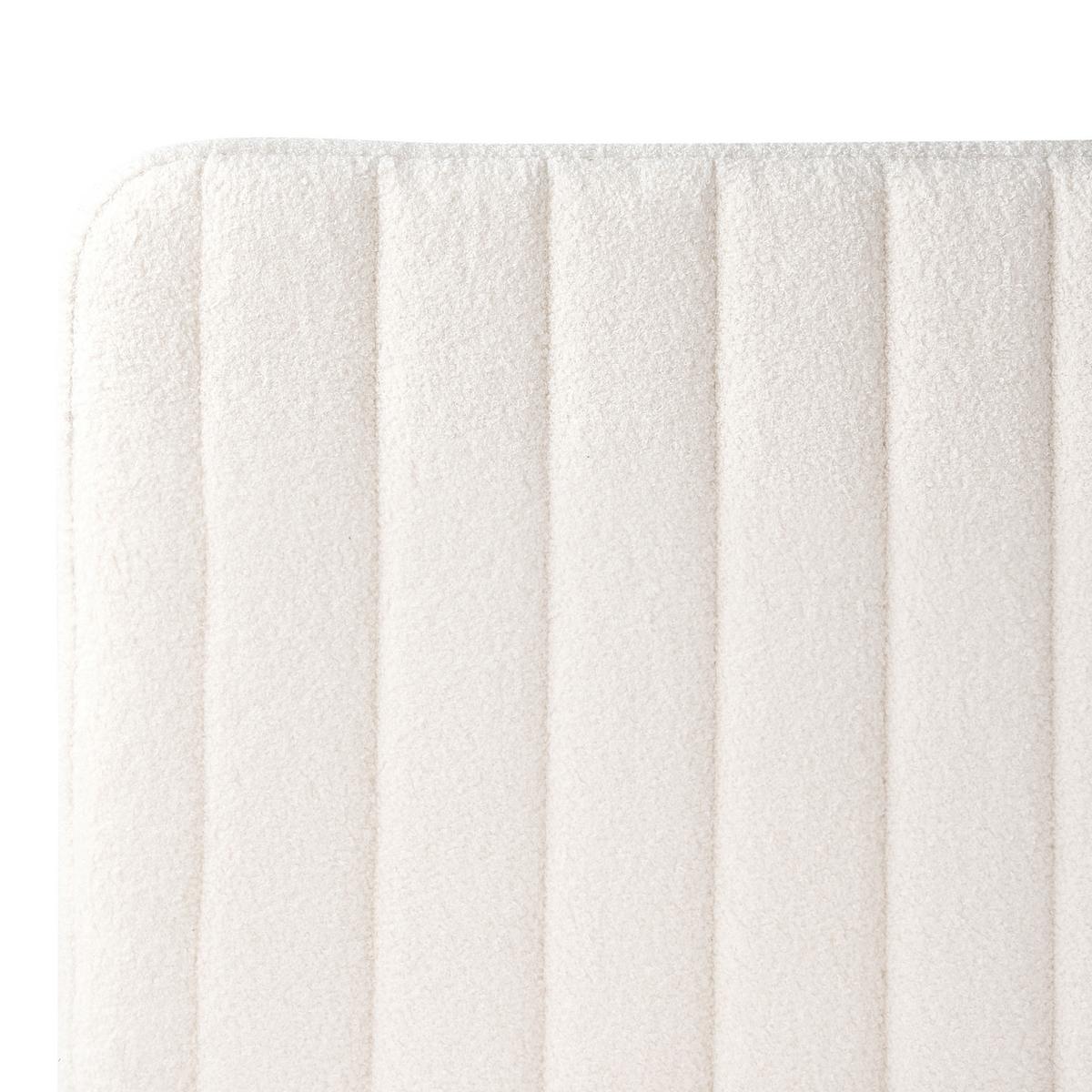 BETT mit Lattenrost 120/200 cm Cremeweiß Lunan - Schwarz/Weiß, Textil (120/200cm) - Beliani