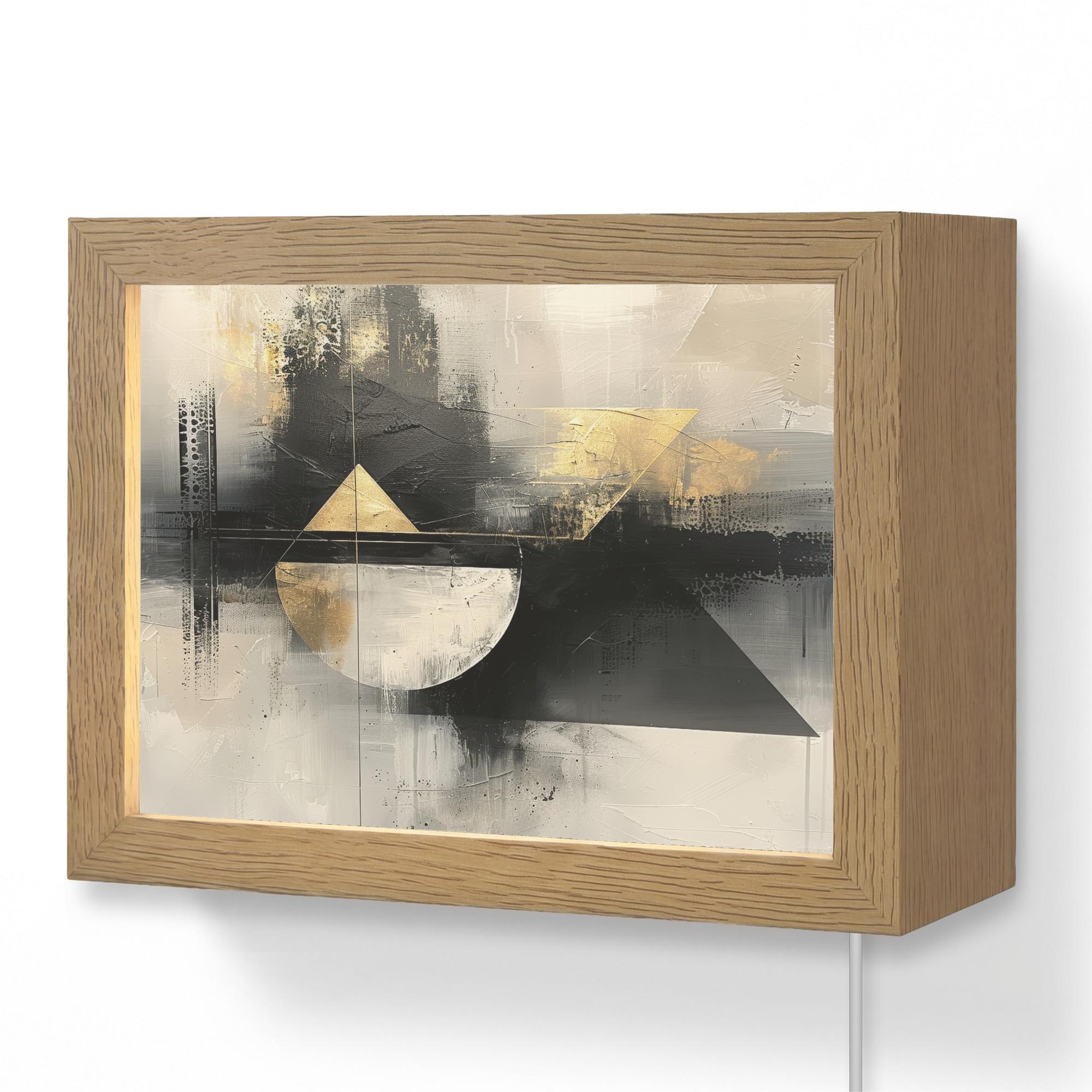 WANDLEUCHTE Abstrakt - Schwarz - Farbe - Modern 20x15 cm - Grau, Holzwerkstoff (20/15/8cm) - OnlyWow