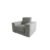 SESSEL MADELINE Hellgrau Cord - Hellgrau/Schwarz, Kunststoff/Textil (119/88/106cm) - KAWOLA