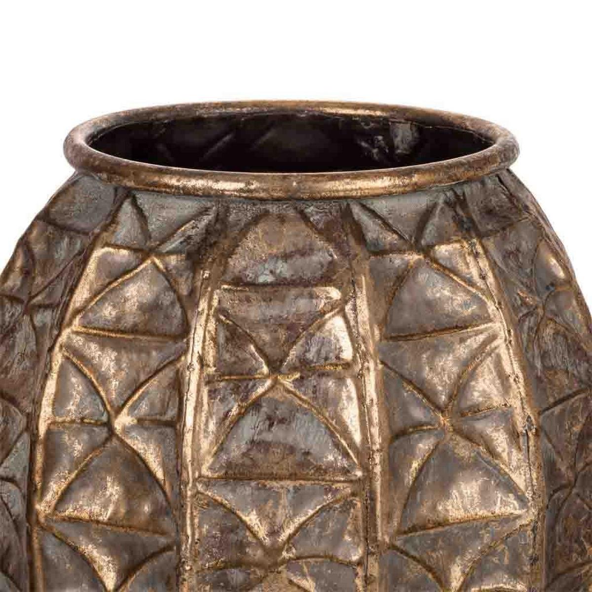 VASE aus Metall, golden, 27x37cm - Goldfarben, Metall (36.5cm) - Wanderlust