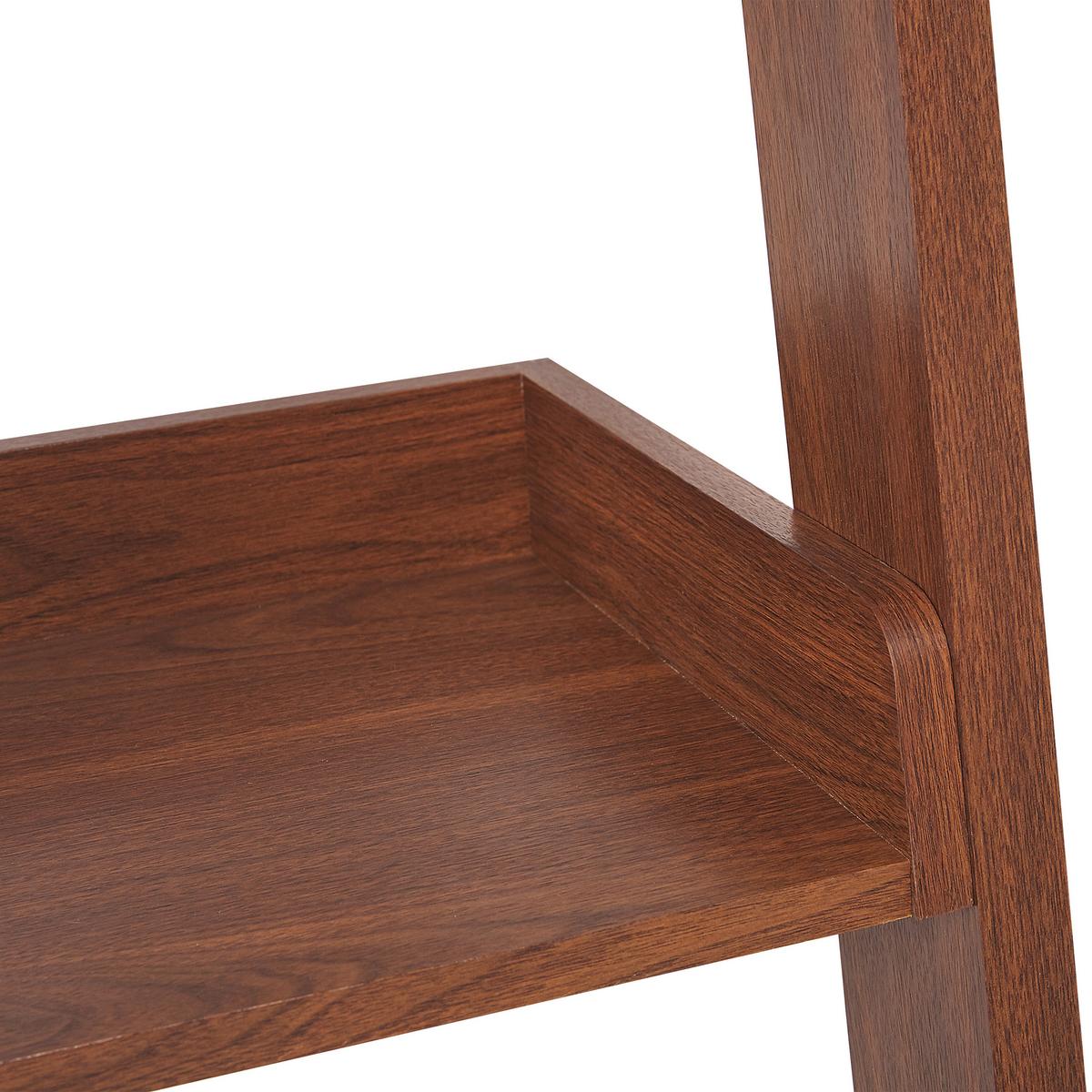 REGAL 5 Fächer Dunkler Holzfarbton Mobile Trio - Dunkelbraun, Holzwerkstoff (65/167/43cm) - Beliani