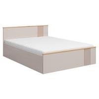 BETT 160/200 Ezra Kaschmir und Holz - Beige, Holzwerkstoff (160/200cm) - Petits-meubles