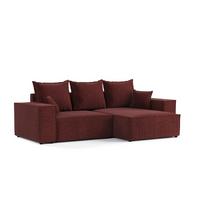ECKSOFA SENSO mit Schlaffunktion Rot im City Stoff - Rot/Schwarz, Holz/Holzwerkstoff (255/148cm) - AltaBeds