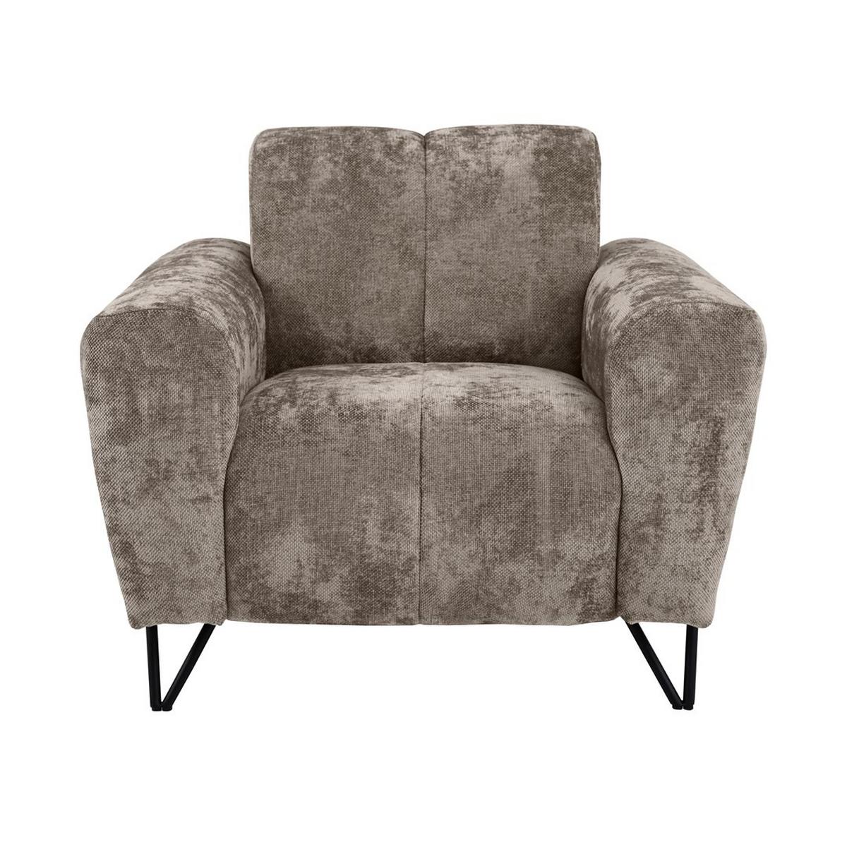 RELAXSESSEL Volare mit Metallbeinen braun - Schwarz/Braun, Textil/Metall (100/83/98cm) - Beautysofa