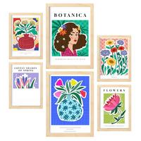 POSTER Set Mit 6 TraumA3 & A4 Rahmen Aus Hellem Holz - Beige, Papier (29/3cm) - Nacnic