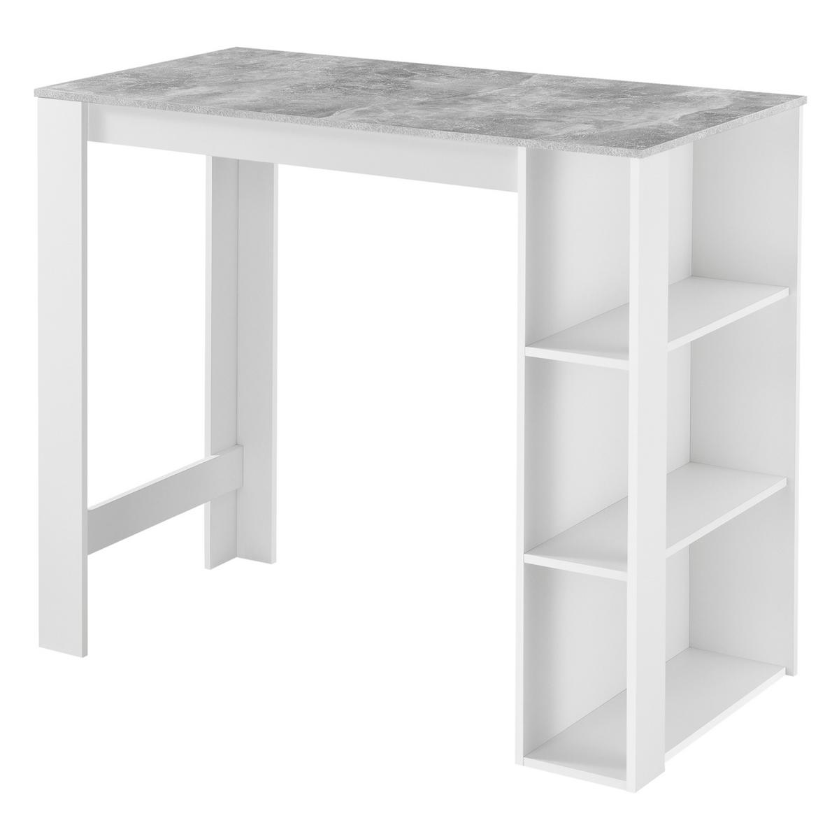 BARTISCH Danderyd - Weiß/Grau, Holzwerkstoff (60/120/105.5cm) - [en.casa]