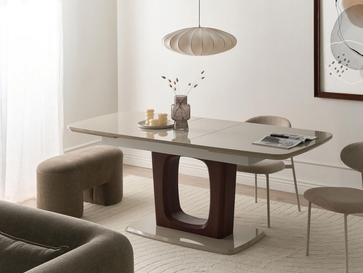 ESSTISCH ausziehbar Hellbeige 160-200/90 cm Berrigan - Beige, Holzwerkstoff (160/90/76cm) - Beliani