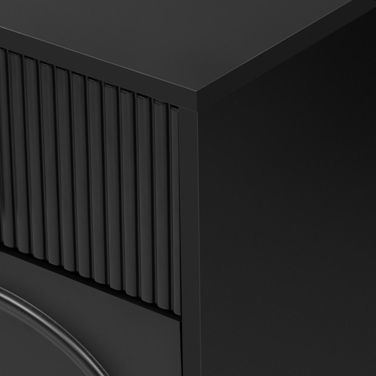 SIDEBOARD Schwarz 140/37,8/82 cm - Schwarz, Holzwerkstoff/Metall (37/82/140cm) - Urban Meuble