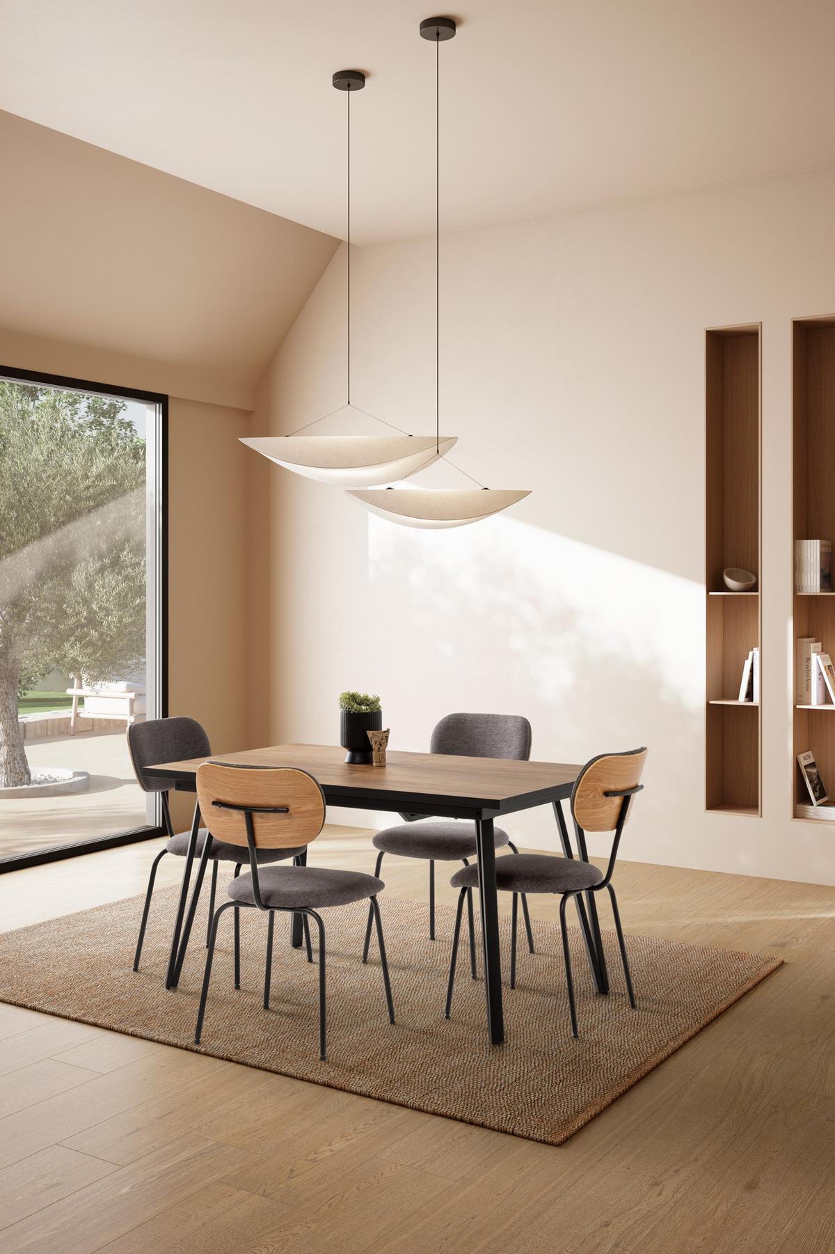 ESSTISCH Cleo Schwarz 140/90/77 cm - Schwarz, Keramik (140/90/77cm) - Calicosy