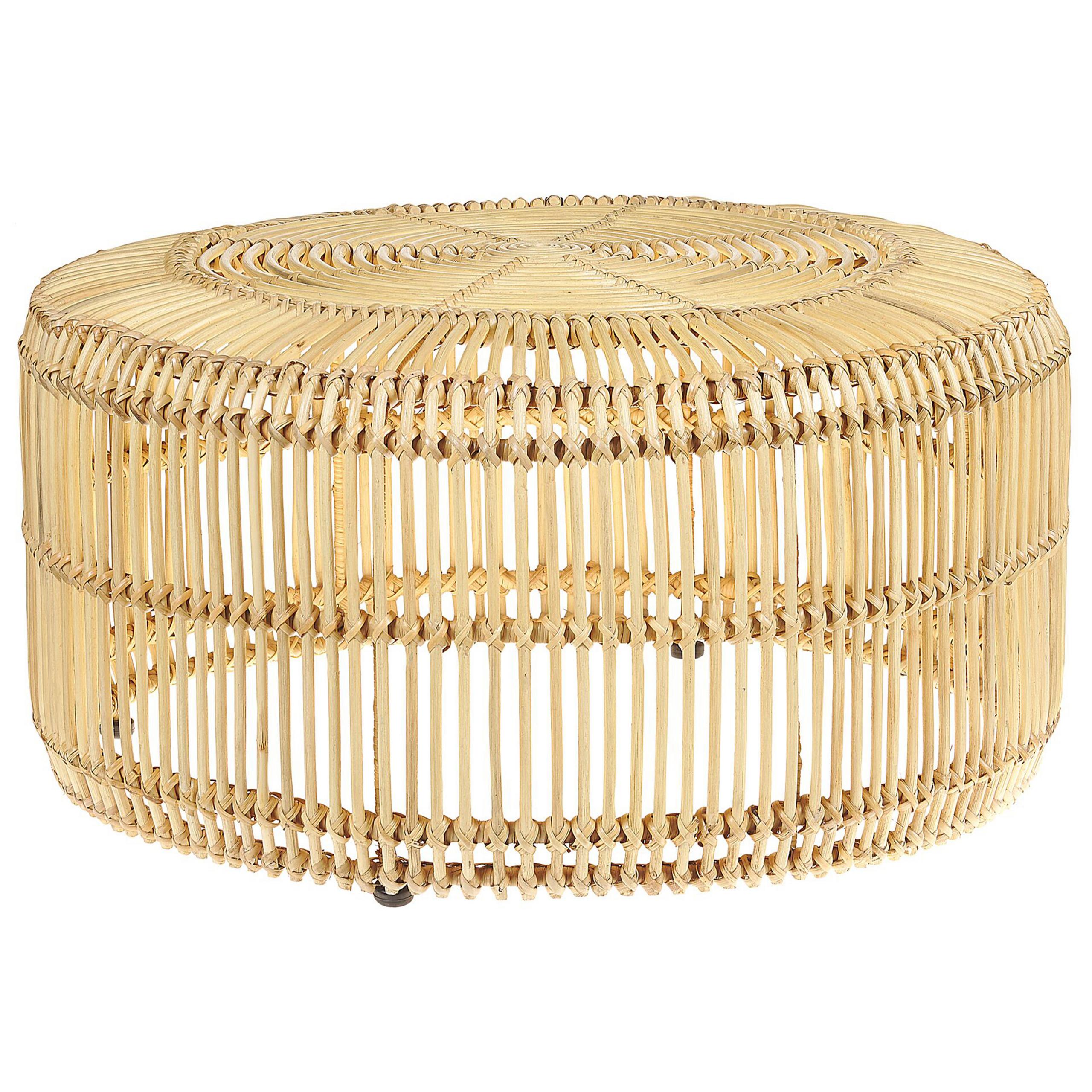 COUCHTISCH Rattan natürlich 84 cm Limni - Beige/Naturfarben, Naturmaterialien (84/53/40cm) - Beliani
