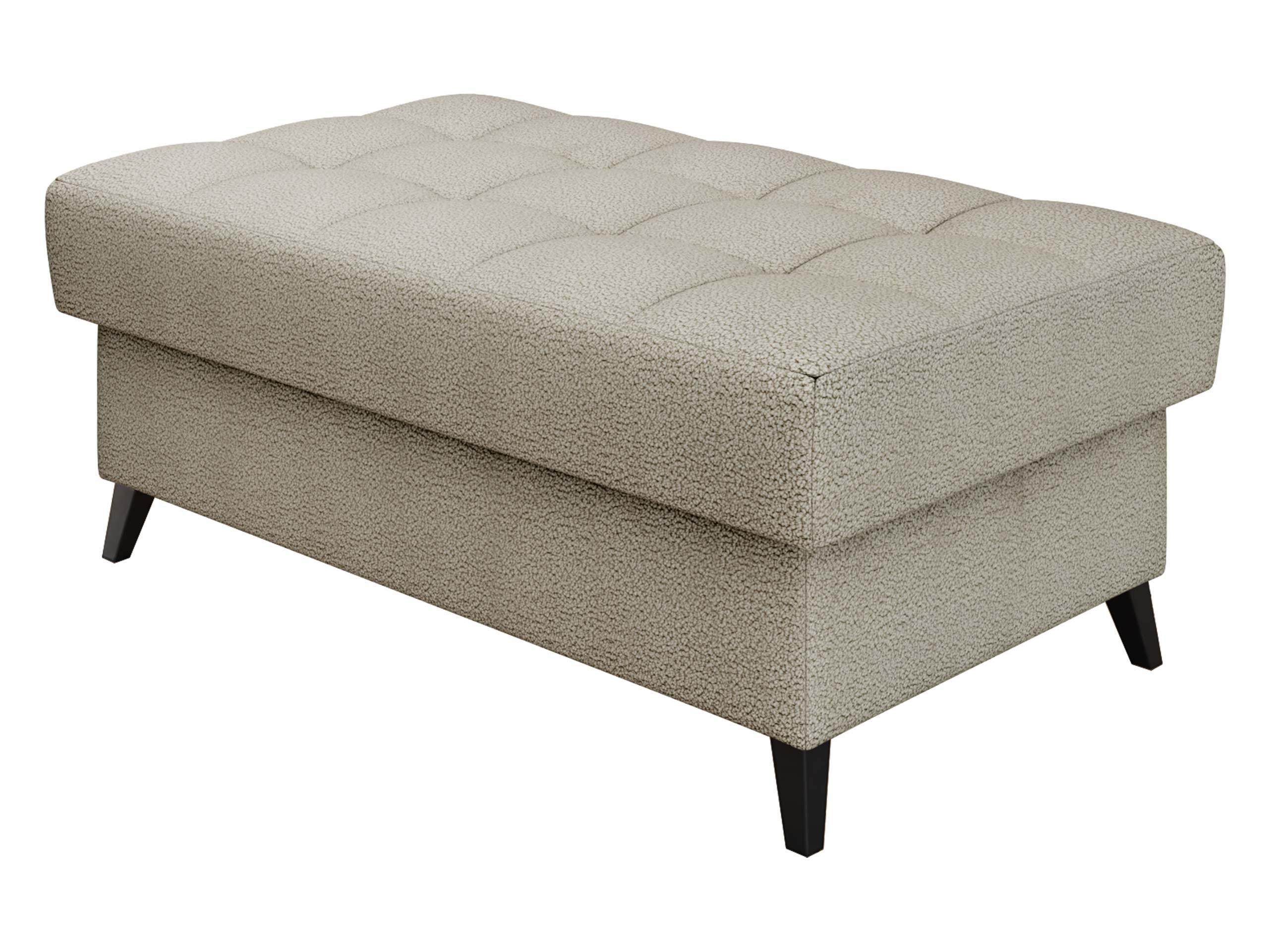 POLSTERHOCKER Nord - Sandfarben/Schwarz, Holz/Textil (106/44/67cm) - MIRJAN24