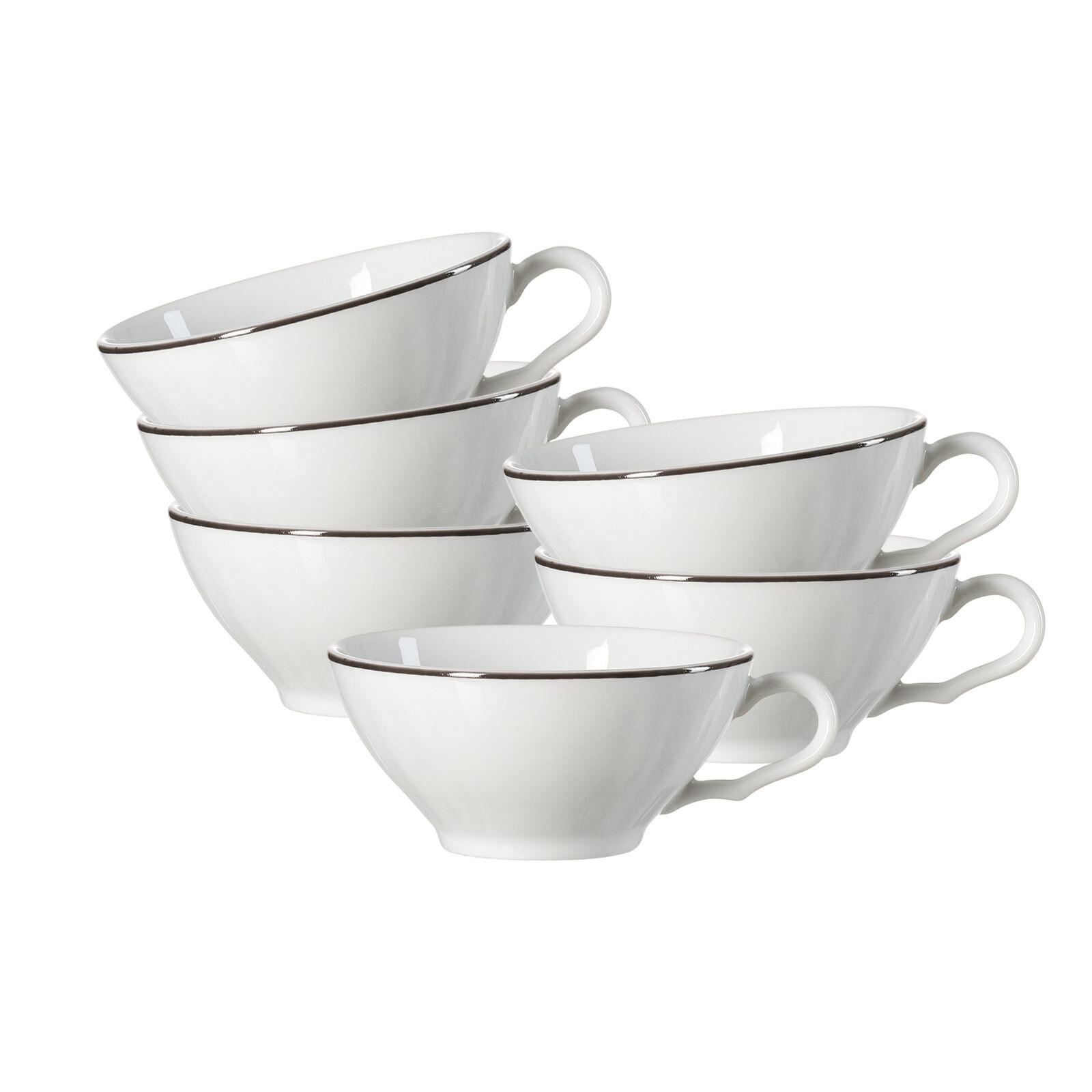TEETASSEN Ostfriese Grau 100 ml 6er Set - Grau, Keramik (0.1L) - Ritzenhoff Breker