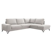 ECKSOFA Flavio Bis, Seite: Rechts - L4+L2F+R3F - Kaschmir/Schwarz, Holz/Textil (285/214cm) - MIRJAN24