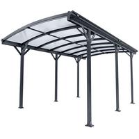CARPORT mit Bogendach 5x3 m dunkelgrau - Dunkelgrau, Metall (302/233/505cm) - Juskys