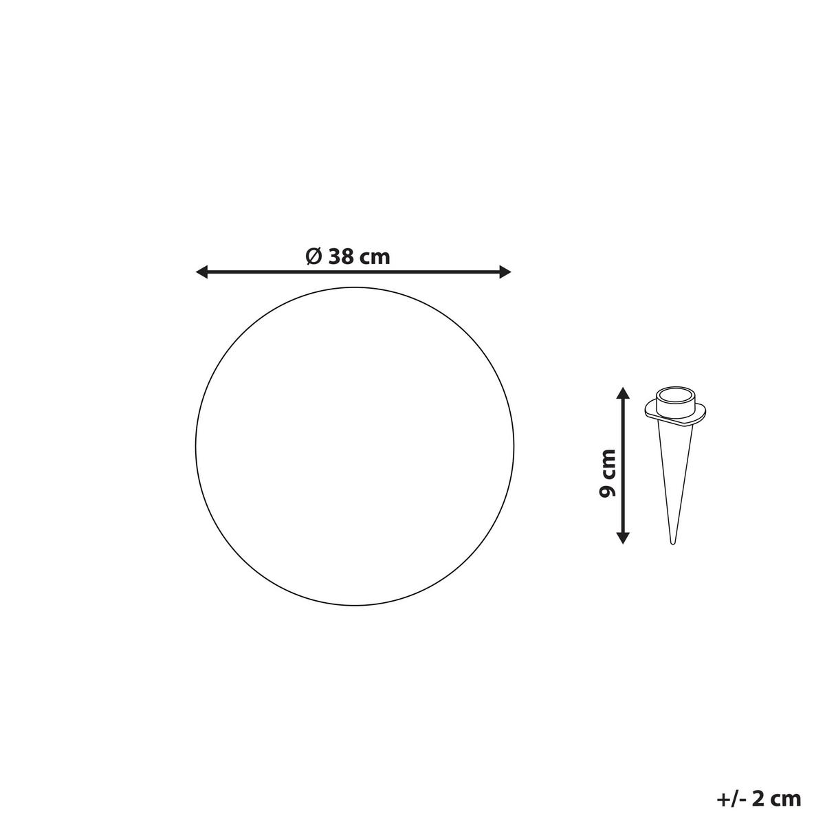 LED- KUGELLEUCHTE Weiß Jocoy - Weiß, Kunststoff (38/38/38cm) - Beliani
