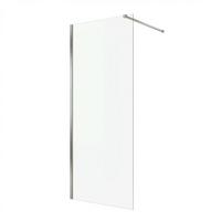 DUSCHWAND Florida - 80 x 200 cm - Chrom - Walk-In Duschabtrennung aus Sicherheitsglas - Chromfarben, Glas (80/200cm) - Badplaats