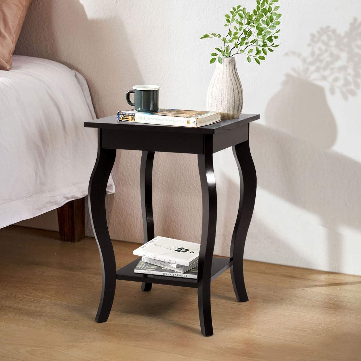 BEISTELLTISCH Braun(2er-Set) - Braun, Holzwerkstoff (40/40/60cm) - COSTWAY