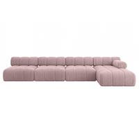 ECKSOFA modulares Sofa Razon-L3 - 380x160x70 cm Rosa Cord - Rosa, Holzwerkstoff/Textil (380/160cm) - ALTDECOR