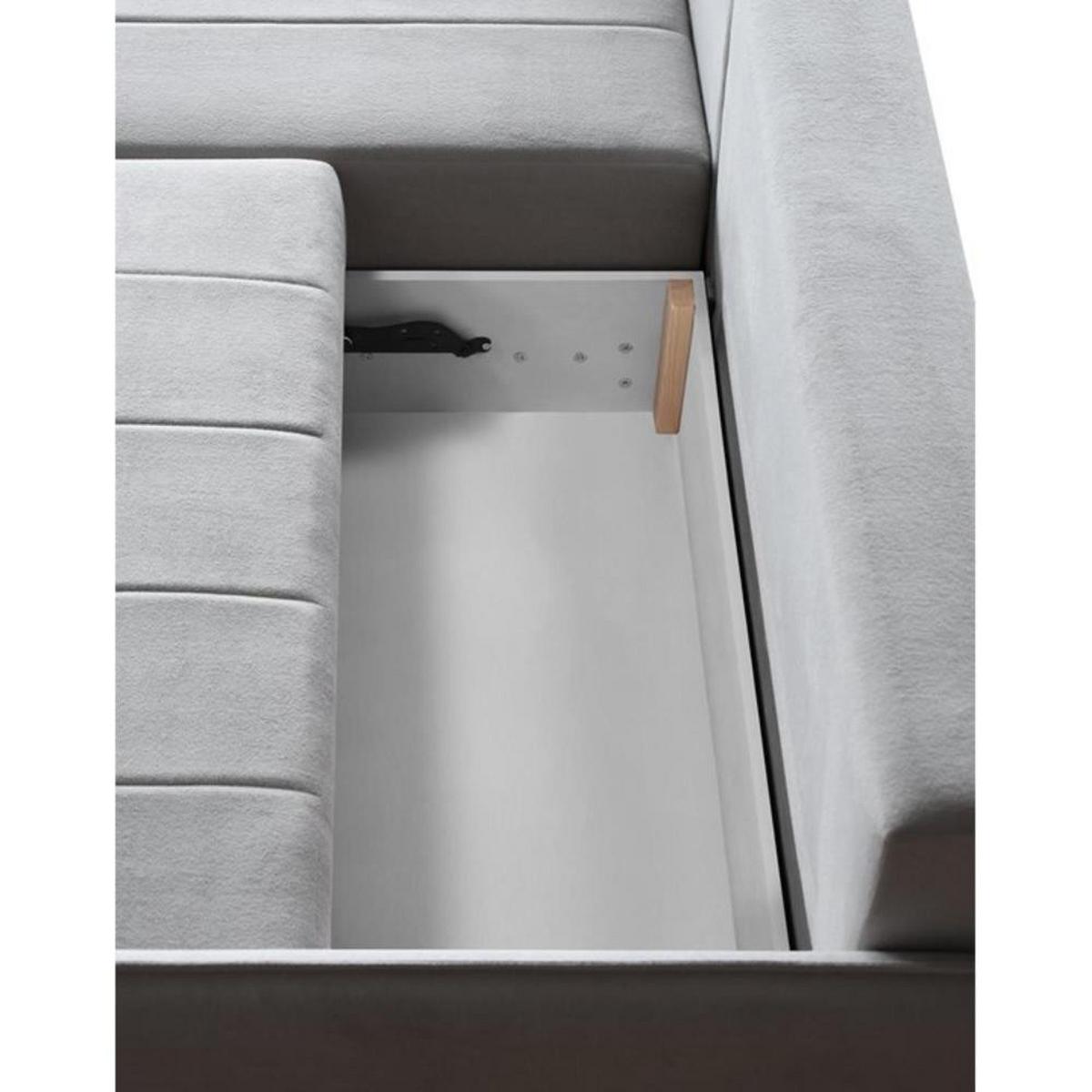 ECKSCHLAFSOFA Capri grau - Schwarz/Grau, Kunststoff/Textil (223/156cm) - Beautysofa