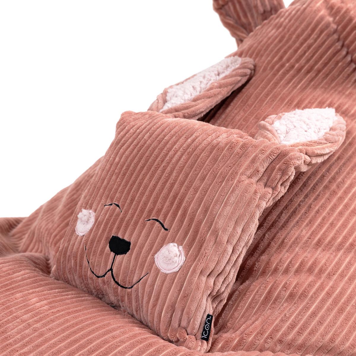 KINDERSITZSACK mit Kissen Kaninchen Cord - Pink, Textil (72/66/102cm) - icon