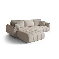 ECKSOFA Misato In Wind - Beige, Holzwerkstoff/Textil (175/280cm) - Fun Möbel