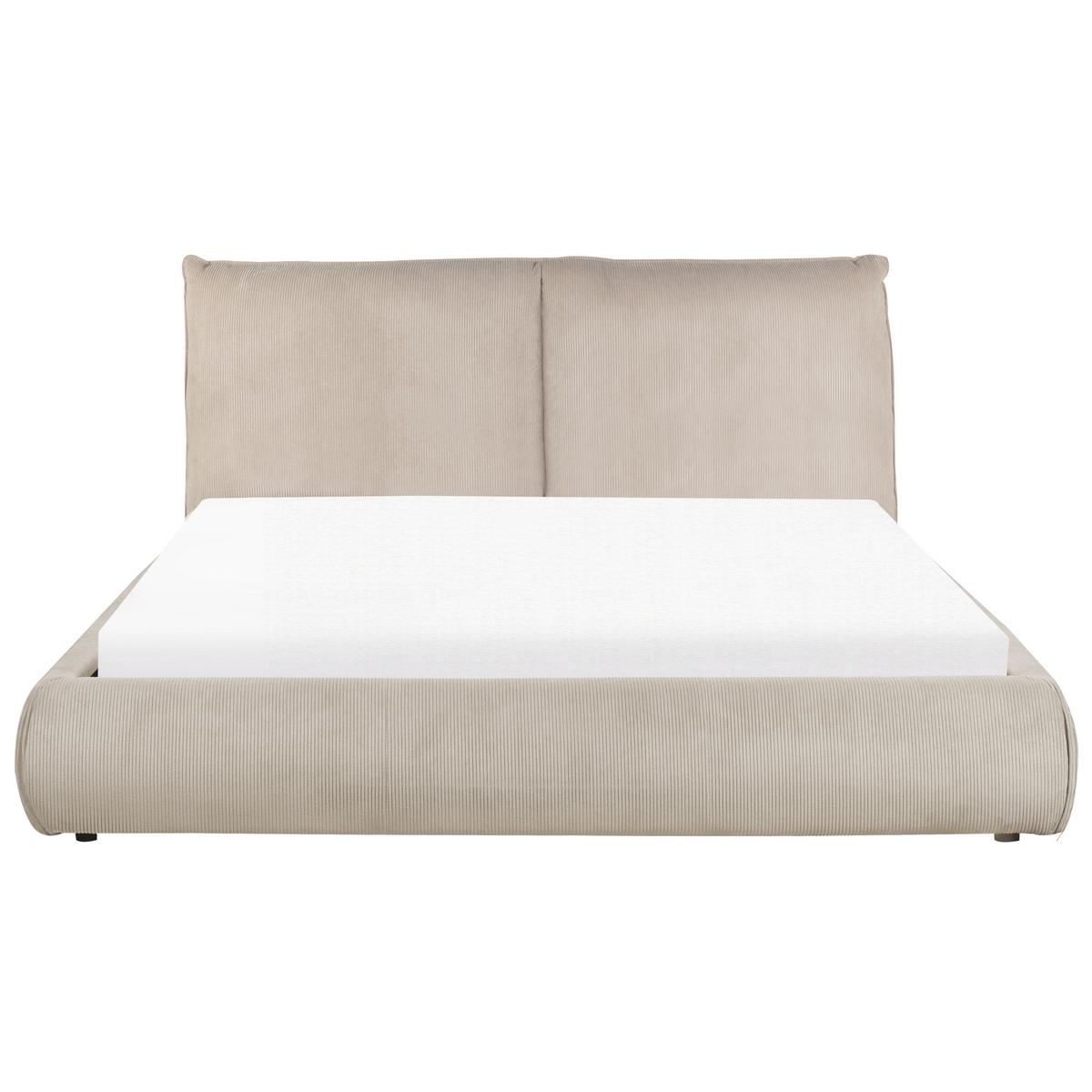 POLSTERBETT mit Lattenrost 160x200 cm Beige Vinay - Taupe, Textil (160/200cm) - Beliani