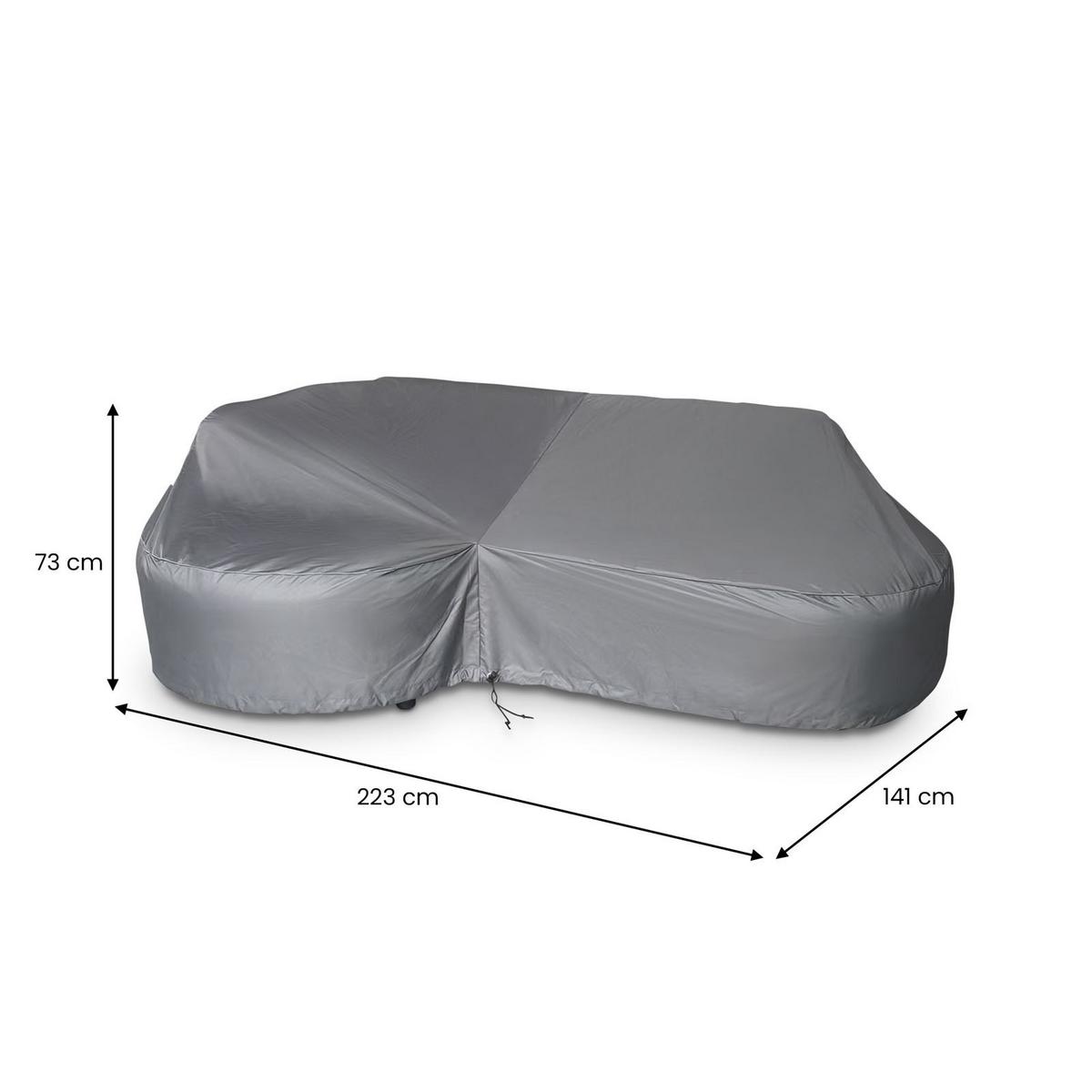 ABDECKHAUBE SORRENTO - Grau, Textil (225/73/143cm) - IDIMEX