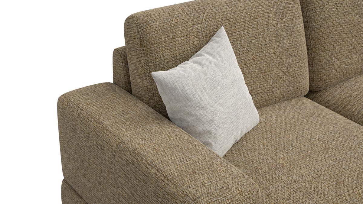 ECKSOFA OTTO 4-Sitzer, taupe - Taupe/Schwarz, Holz/Textil (279/159cm) - Wozimo