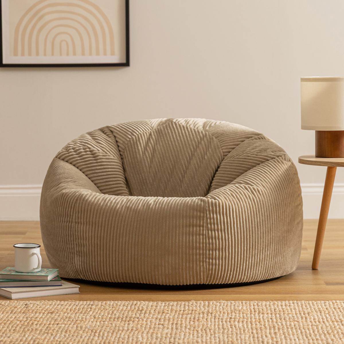 SITZSACK Klassisch Kingston, Cord - Beige, Textil (85/50/85cm) - icon