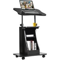 COMPUTERTISCH Schwarz - Schwarz, Holzwerkstoff (40/55/110cm) - COSTWAY