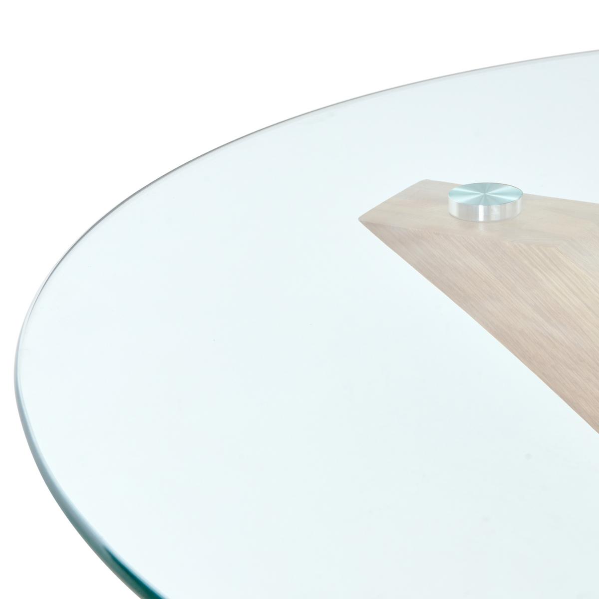 ESSTISCH Hellbraun 100/100 cm Sicherheitsglas Yapp - Hellbraun, Glas (100/100/75cm) - Beliani