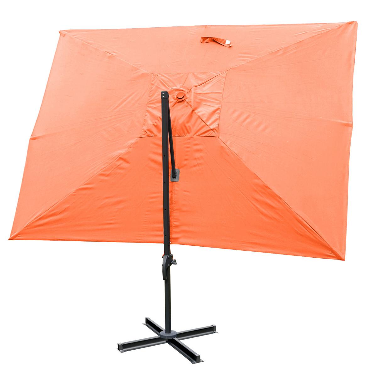 AMPELSCHIRM Orange 300/400 cm - Orange, Textil (400/300cm) - MCW