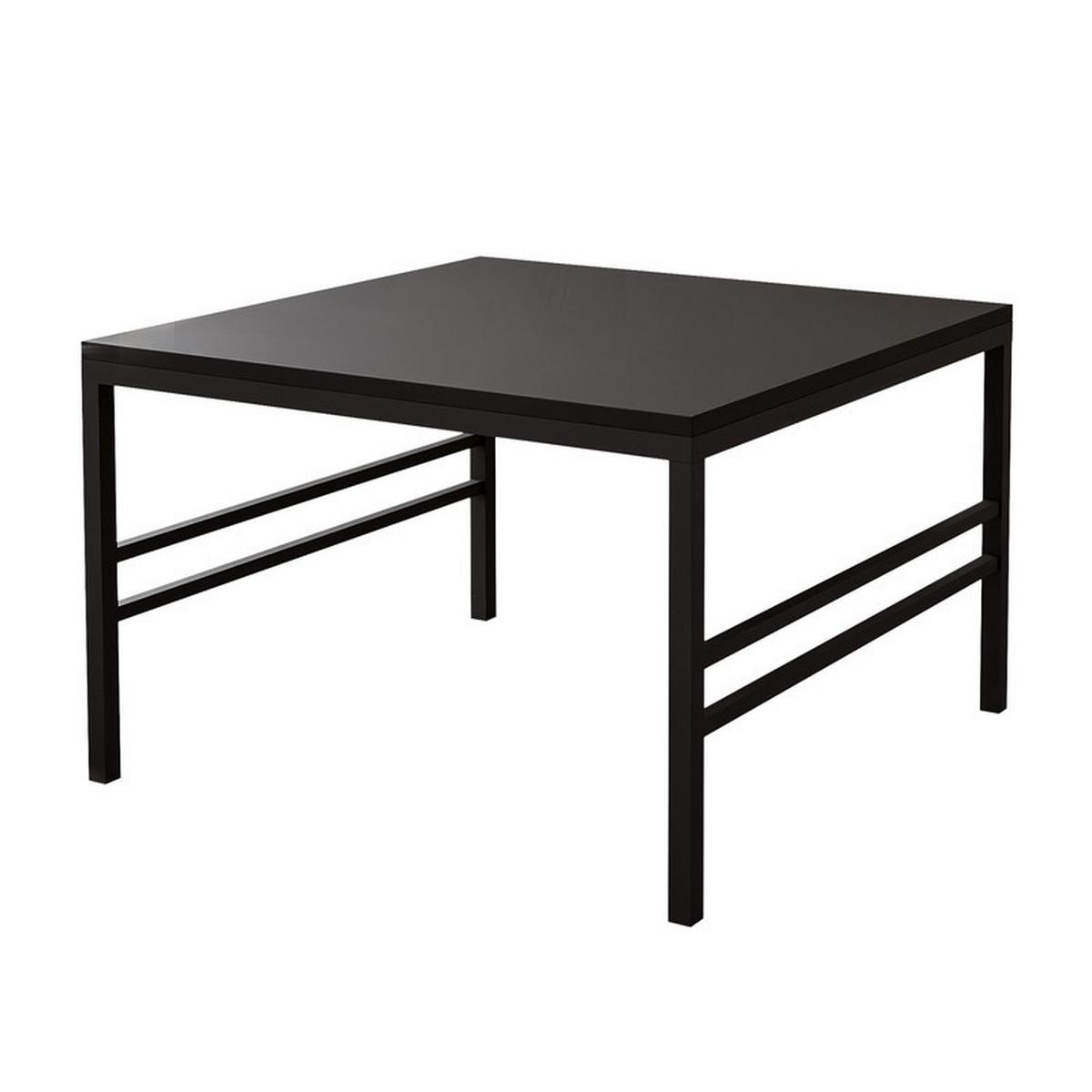 COUCHTISCH FORMA 60/60 cm Quadrat, Schwarz matt - Schwarz, Metall (60/60/40cm) - Idohome