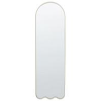 WANDSPIEGEL Metall weiß 45/145 cm Bussy - Weiß, Metall (45/145/3cm) - Beliani