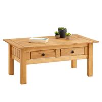 COUCHTISCH CANCUN gebeizt/gewachst - Kieferfarben, Holz (60/100/44cm) - IDIMEX