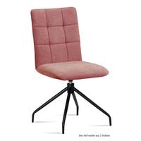 ESSZIMMERSTUHL drehbar (2er-Set) Dolley 47x91x60 Schwarz/Rosewood - Dunkelrosa/Schwarz, Kunststoff (60/91/47cm) - 58aufmkessel