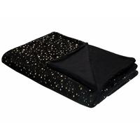 DECKE Schwarz Alazeya 130/180 cm - Schwarz, Textil (130/180cm) - Beliani