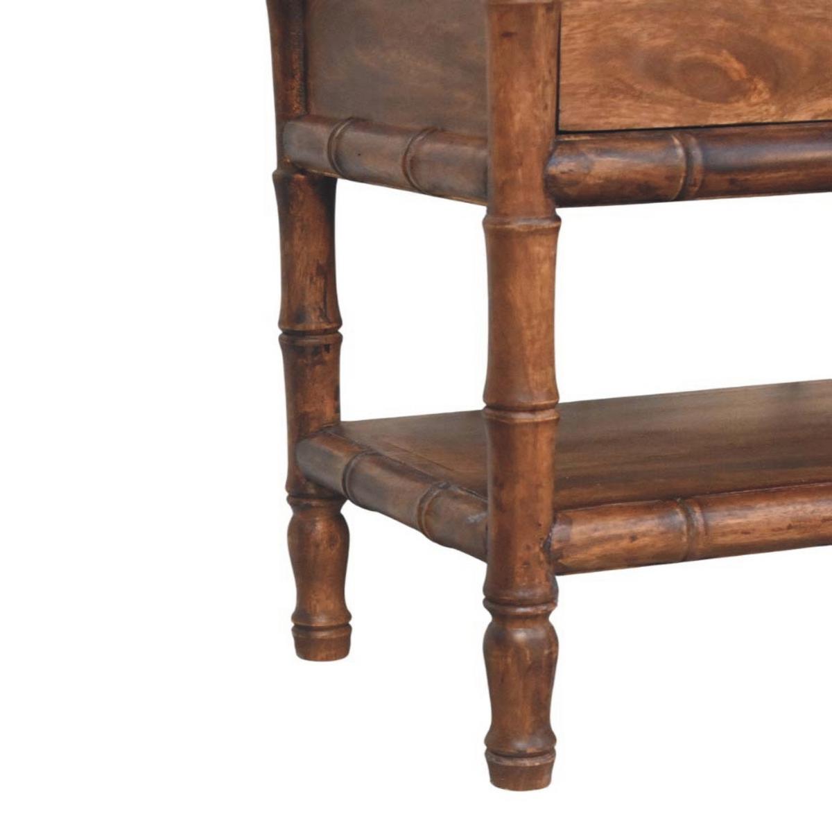 AUFBEWAHRUNGSMÖBEL Roasted-Almond-Finish, 2 Schubladen, 1 offenes Regal, Braun - Braun, Holz (35/55/90cm) - Artisan Furniture