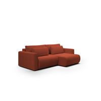 ECKSOFA Chaira Mit Schlaffunktion - Rotbraun, Holzwerkstoff/Textil (240/149cm) - Fun Möbel