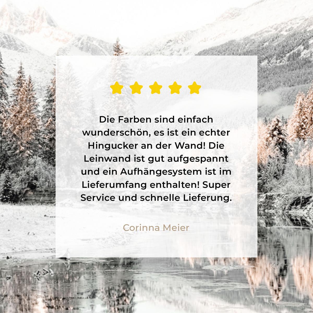 LEINWANDBILD Natur - Winter - Bäume - Berge - Schnee Wandbild 40x30 cm - Weiß Hochglanz, Textil (40/30cm) - MuchoWow