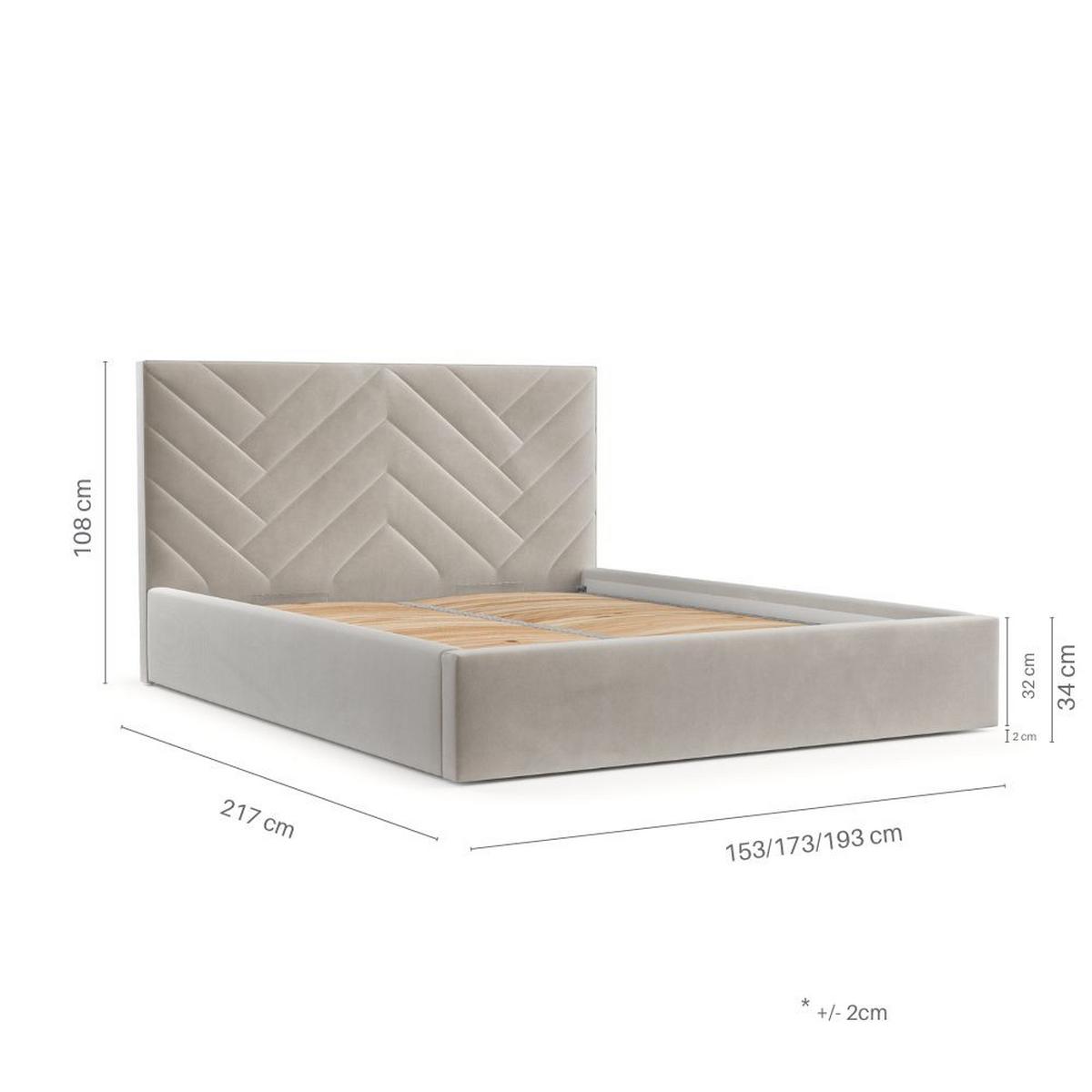POLSTERBETT Arco 140/200 cm Beige im Inari Stoff - Beige/Schwarz, Holz/Holzwerkstoff (140/200cm) - AltaBeds