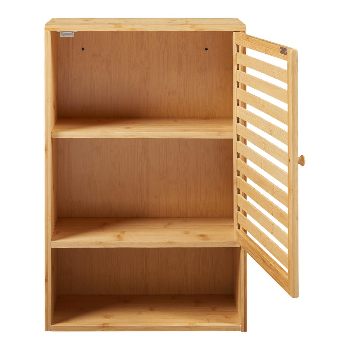 BAD-HÄNGESCHRANK Gjesdal - Naturfarben, Holz (40/60/20cm) - [en.casa]