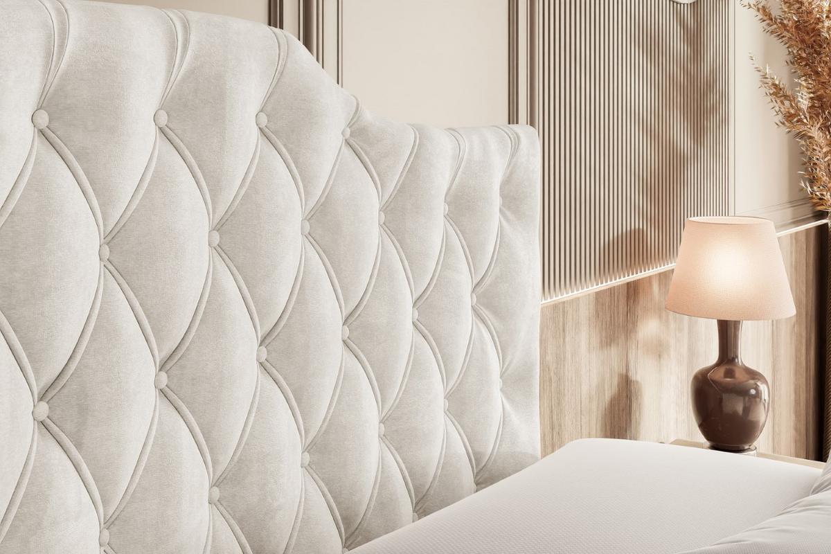 BOXSPRINGBETT VILA-1 KING - 140x200 - H3/H4 - Creme - Creme, Holzwerkstoff (140/200cm) - ALTDECOR
